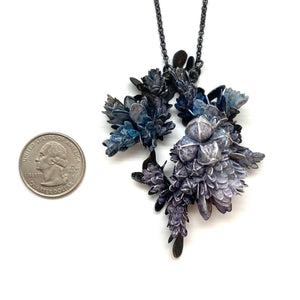 Small Blue Floral Necklace-Necklaces-Hanna Liljenberg-Pistachios