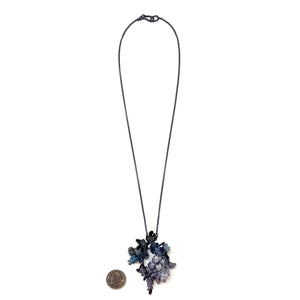 Small Blue Floral Necklace-Necklaces-Hanna Liljenberg-Pistachios