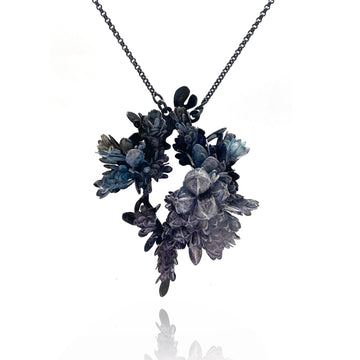 Small Blue Floral Necklace