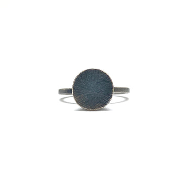 Small Circle Cone Silver Ring