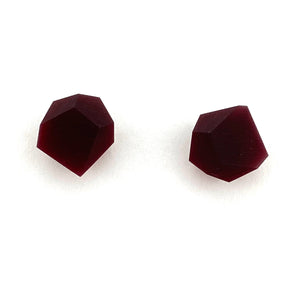 Small Deep Red Crystal Studs-Earrings-Fruit Bijoux-Pistachios