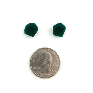 Small Green Crystal Studs-Earrings-Fruit Bijoux-Pistachios