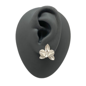 Small Orchid Stud Earrings-Earrings-Huiyu Chiu-Pistachios