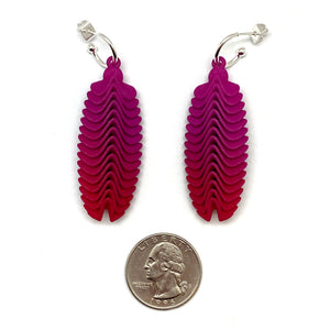 Small Pink Feather Earrings-Earrings-Lynne MacLachlan-Pistachios