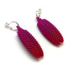 Small Pink Feather Earrings-Earrings-Lynne MacLachlan-Pistachios