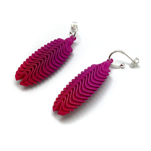 Small Pink Feather Earrings-Earrings-Lynne MacLachlan-Pistachios