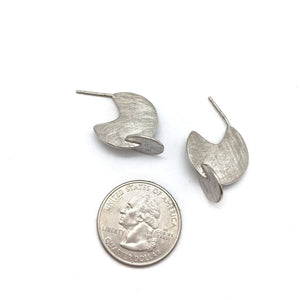 Small Silver Axis Posts-Earrings-Joid Art-Pistachios