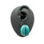 Small Teal Blue Bud Earrings-Earrings-Naoko Yoshizawa-Pistachios