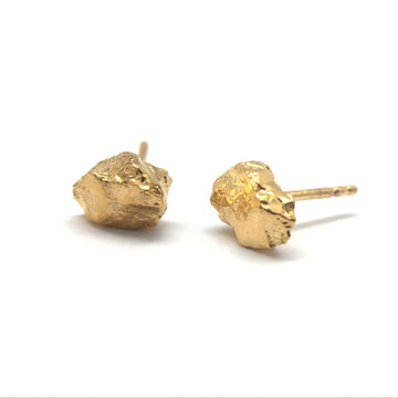 Small Textured Gold Studs