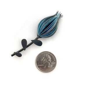 Smoky Blue Flower Brooch-Pins-Naoko Yoshizawa-Pistachios