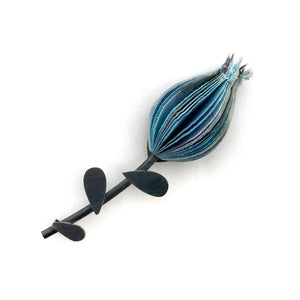 Smoky Blue Flower Brooch-Pins-Naoko Yoshizawa-Pistachios