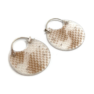 Snakeskin Hoop Earrings-Earrings-Luana Coonen-Pistachios