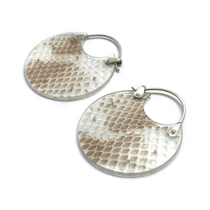 Snakeskin Hoop Earrings-Earrings-Luana Coonen-Pistachios