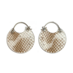 Snakeskin Hoop Earrings-Earrings-Luana Coonen-Pistachios