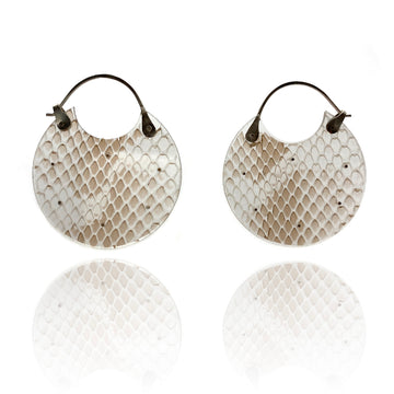 Snakeskin Hoop Earrings