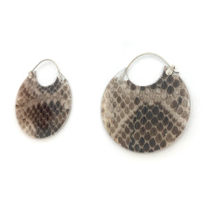 Snakeskin Hoops - Large-Earrings-Luana Coonen-Pistachios