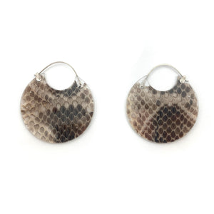 Snakeskin Hoops - Large-Earrings-Luana Coonen-Pistachios