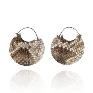 Snakeskin Hoops - Large-Earrings-Luana Coonen-Pistachios