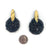 Soft Brown and Gold Knit Medallion Drops-Earrings-Brooke Marks-Swanson-Pistachios