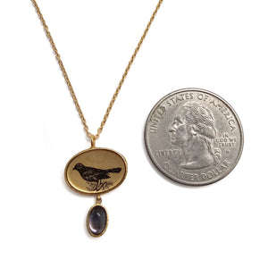 Songbird Droplet Necklace-Necklaces-Anna Bankuti-Pistachios