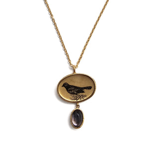 Songbird Droplet Necklace-Necklaces-Anna Bankuti-Pistachios