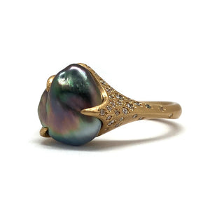 South Sea Pearl Ring-Rings-Mizuki Shinkai-Pistachios