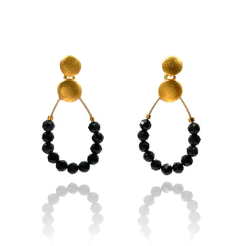 Spinel and Gold Earrings