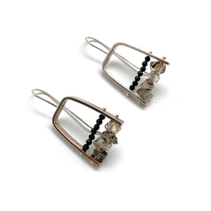 Spinel and Herkimer Earrings-Earrings-Ashka Dymel-Pistachios