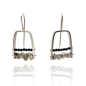 Spinel and Herkimer Earrings-Earrings-Ashka Dymel-Pistachios
