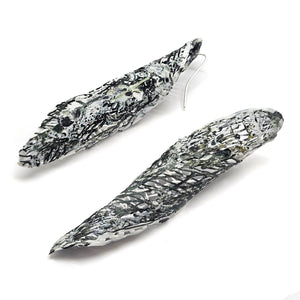 Spiral Black Earrings-Earrings-Sofia Björkman-Pistachios