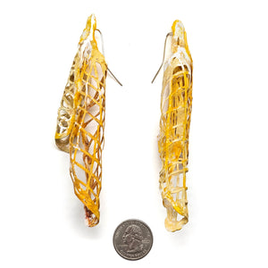 Spiral Yellow Earrings-Earrings-Sofia Björkman-Pistachios