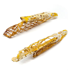 Spiral Yellow Earrings-Earrings-Sofia Björkman-Pistachios