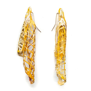 Spiral Yellow Earrings-Earrings-Sofia Björkman-Pistachios