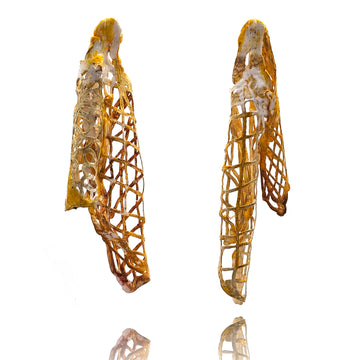 Spiral Yellow Earrings