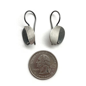 Split Black and Silver CZ Earrings-Earrings-Manuela Carl-Pistachios