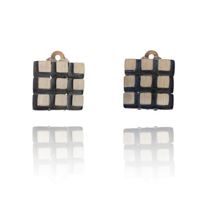 Square Grid Clip-Ons - Large-Earrings-Heather Guidero-Pistachios