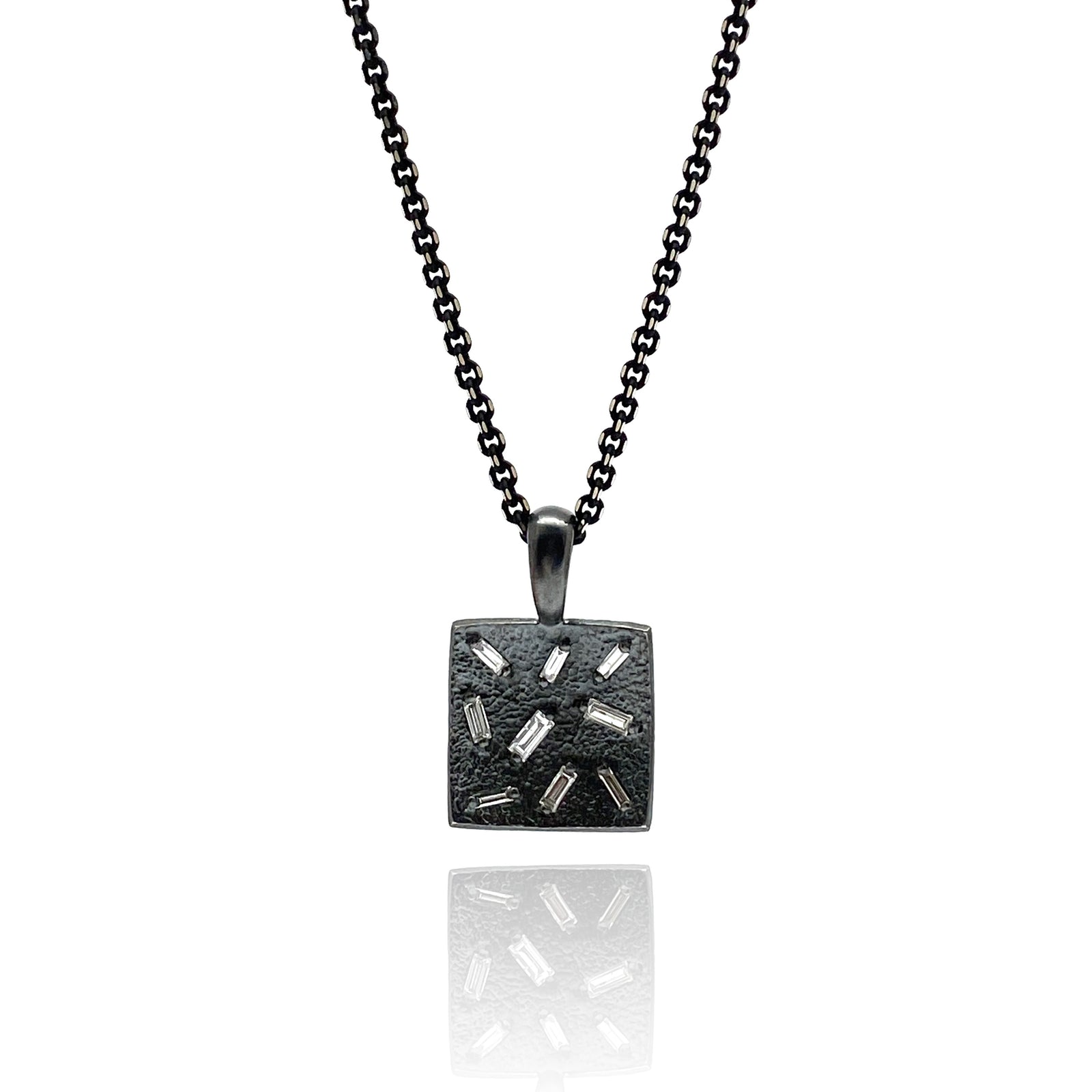 Square Ice Pendant-Necklaces-Elizabeth Garvin-Pistachios