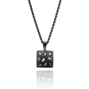 Square Ice Pendant-Necklaces-Elizabeth Garvin-Pistachios