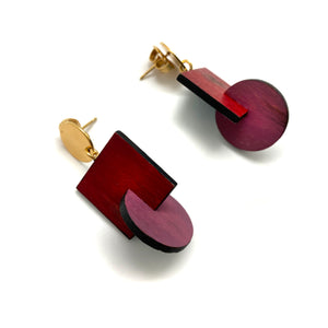 Square and Round Earrings-Earrings-Cristina Zani-Pistachios