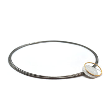 Stainless Steel and Silver Necklace