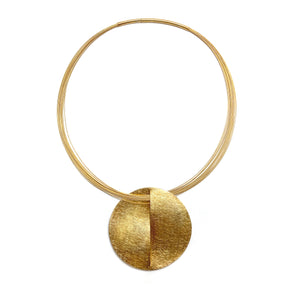 Statement Circle Pendant-Necklaces-Barbara Schletterer-Pistachios