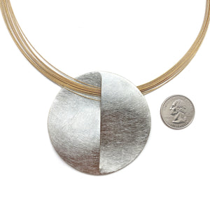 Statement Circle Pendant-Necklaces-Barbara Schletterer-Pistachios