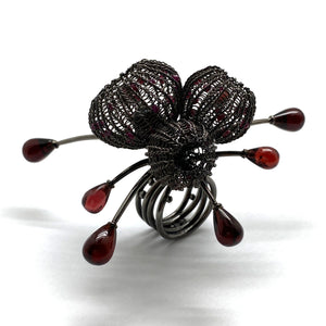 Statement Garnet Ring-Rings-Sowon Joo-Pistachios