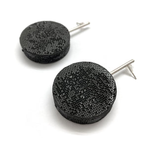 Steel Circle Drop Earrings-Earrings-Sandra Salaices-Pistachios