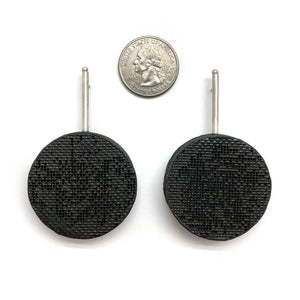 Steel Circle Drop Earrings-Earrings-Sandra Salaices-Pistachios