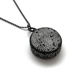 Steel Circle Pendant-Necklaces-Sandra Salaices-Pistachios