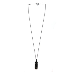 Steel Cylinder Pendant-Necklaces-Sandra Salaices-Pistachios