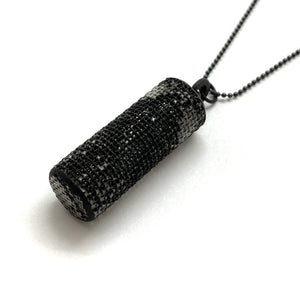 Steel Cylinder Pendant-Necklaces-Sandra Salaices-Pistachios