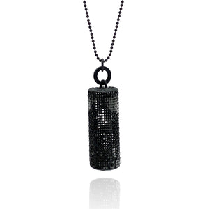 Steel Cylinder Pendant-Necklaces-Sandra Salaices-Pistachios