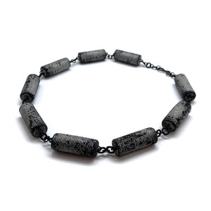 Steel Multi-Cylinder Necklace-Necklaces-Sandra Salaices-Pistachios